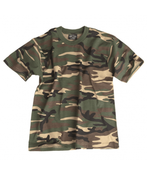Mil-Tec - T-shirt för barn - Woodland Camouflage