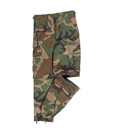 Mil-Tec - Zip-Off byxor för barn - Woodland