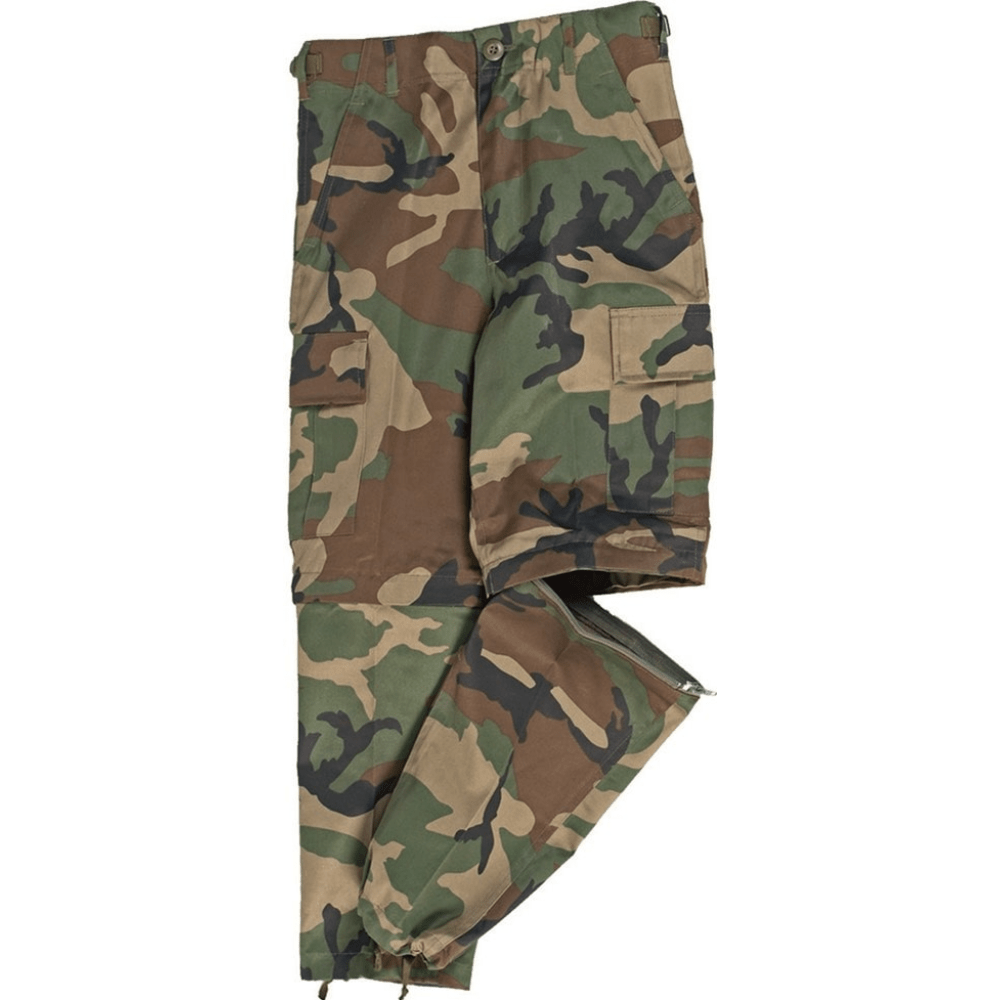 Mil-Tec - Zip-Off byxor för barn - Woodland