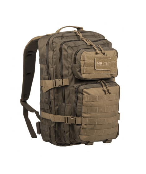 Mil-Tec US Assault Large- Fältsäck 36 L- Rangergreen/coyote