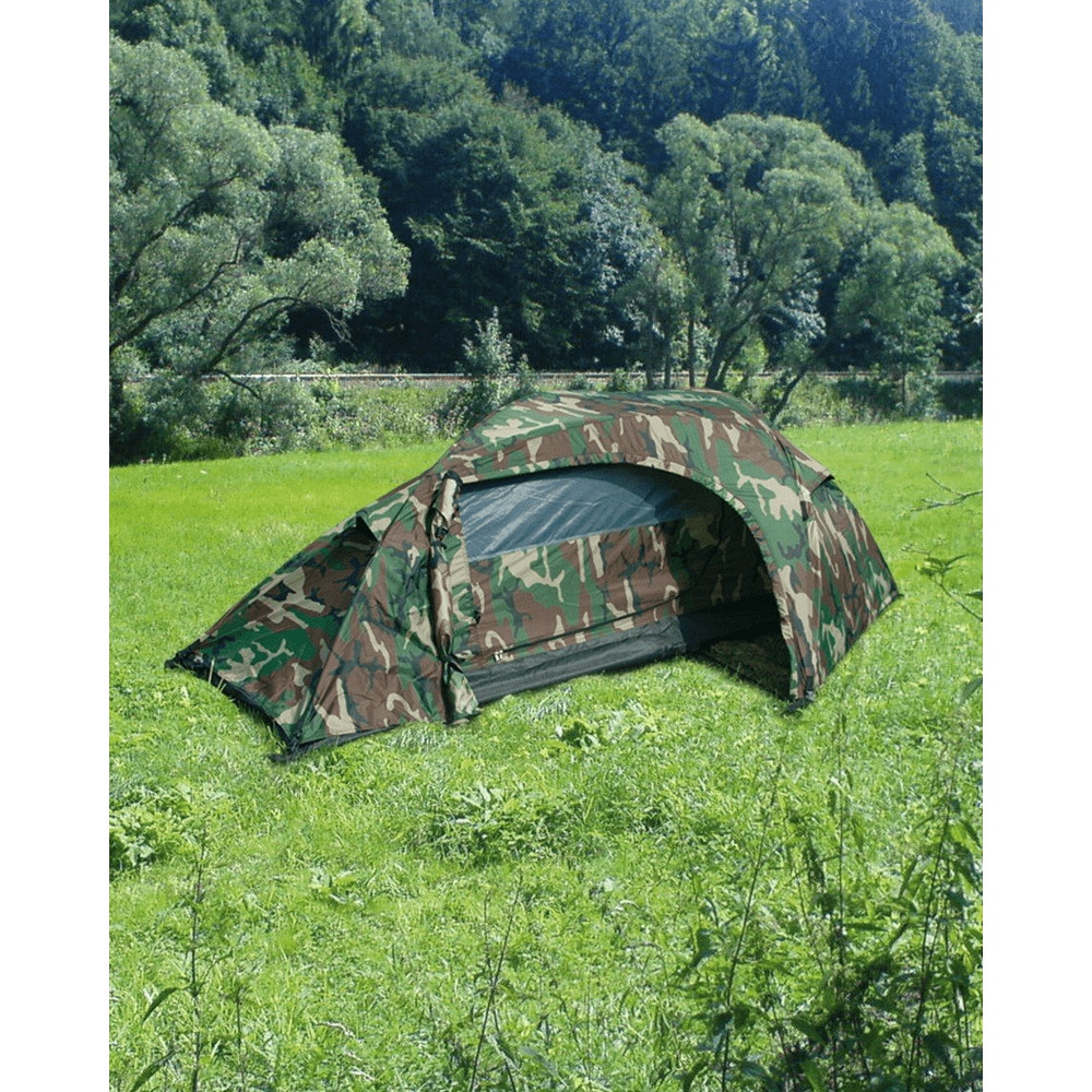Mil-Tec 1-personers tält - Recom - Woodland Camo