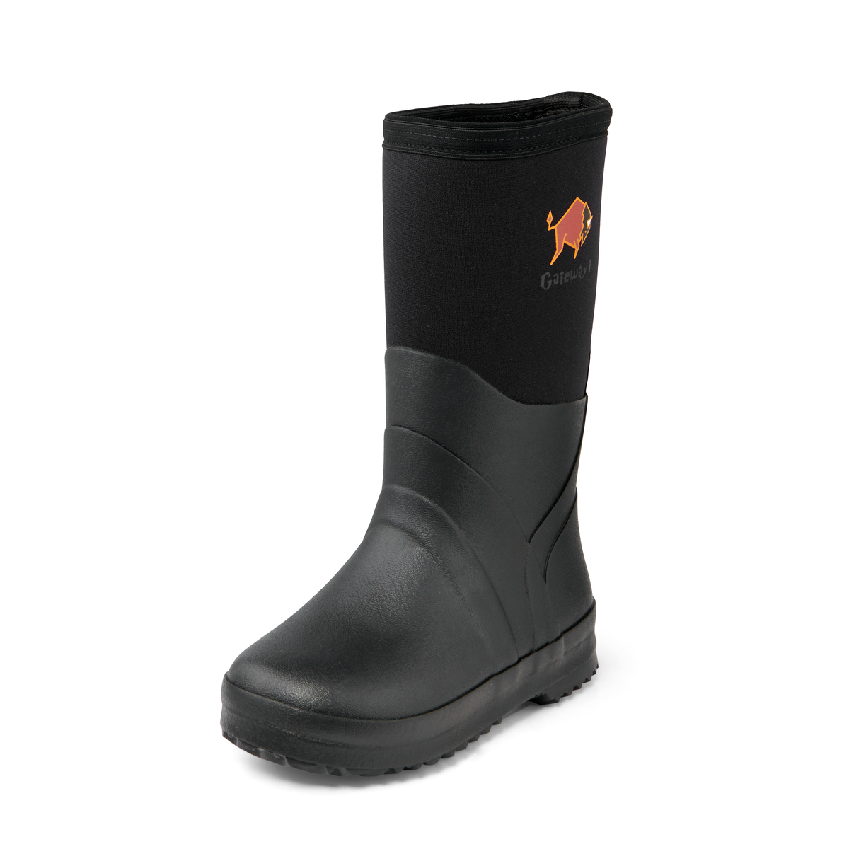 Gateway1 Wetland Master Kids 12" 7 mm gummistövlar för barn - Svart
