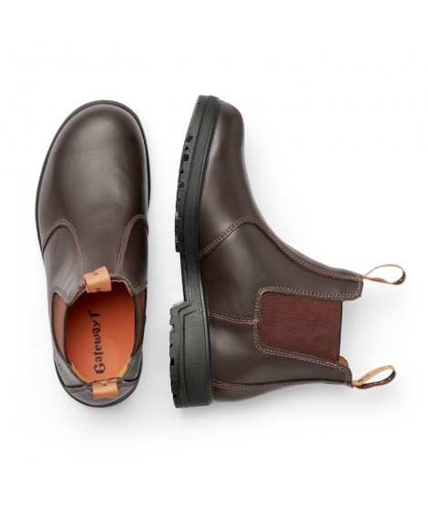 Gateway1 - Chelsea boot 6" - Äkta läder - Kaffe