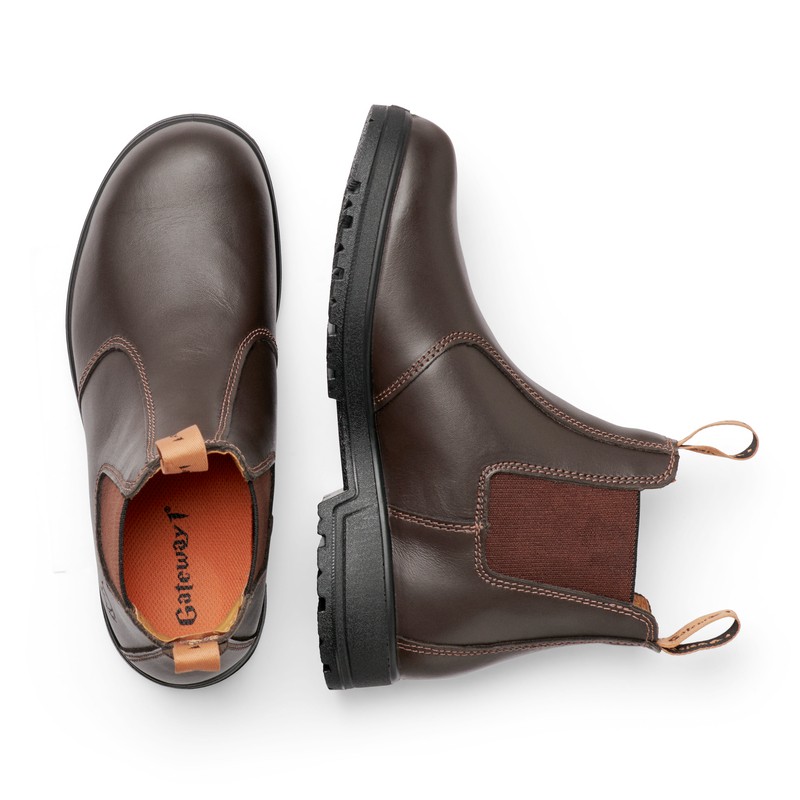 Gateway1 - Chelsea boot 6" - Äkta läder - Kaffe