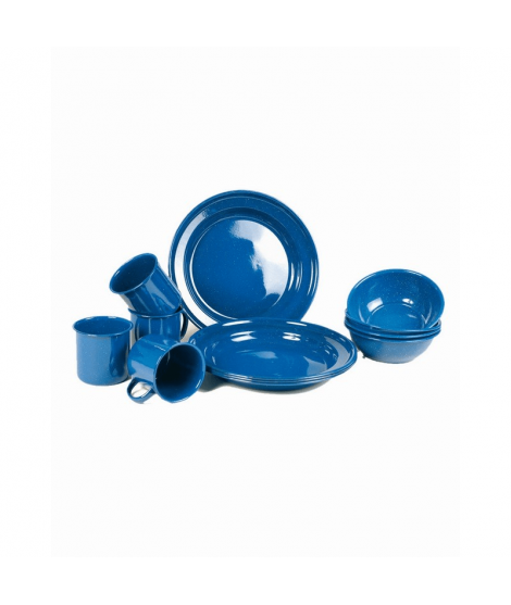 Mil-Tec Middagsservis i emalj - 12 delar - Blue Western