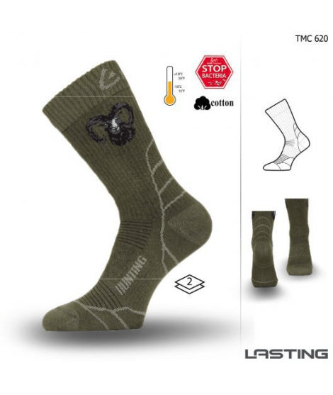 Lasting - Strumpor i bomull och siltex - med mufflonmotiv