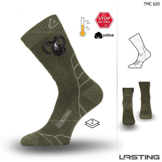 Lasting - Strumpor i bomull och siltex - med mufflonmotiv