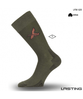 Lasting - Tunna strumpor med grått ankmotiv