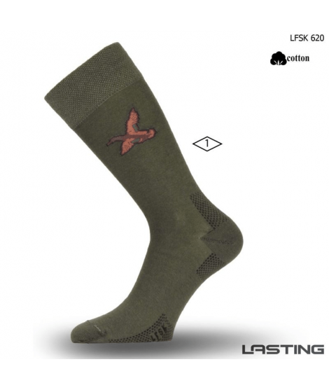 Lasting - Tunna strumpor med grått ankmotiv