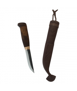Finsk kniv - Eräpuu Hunter - Brun
