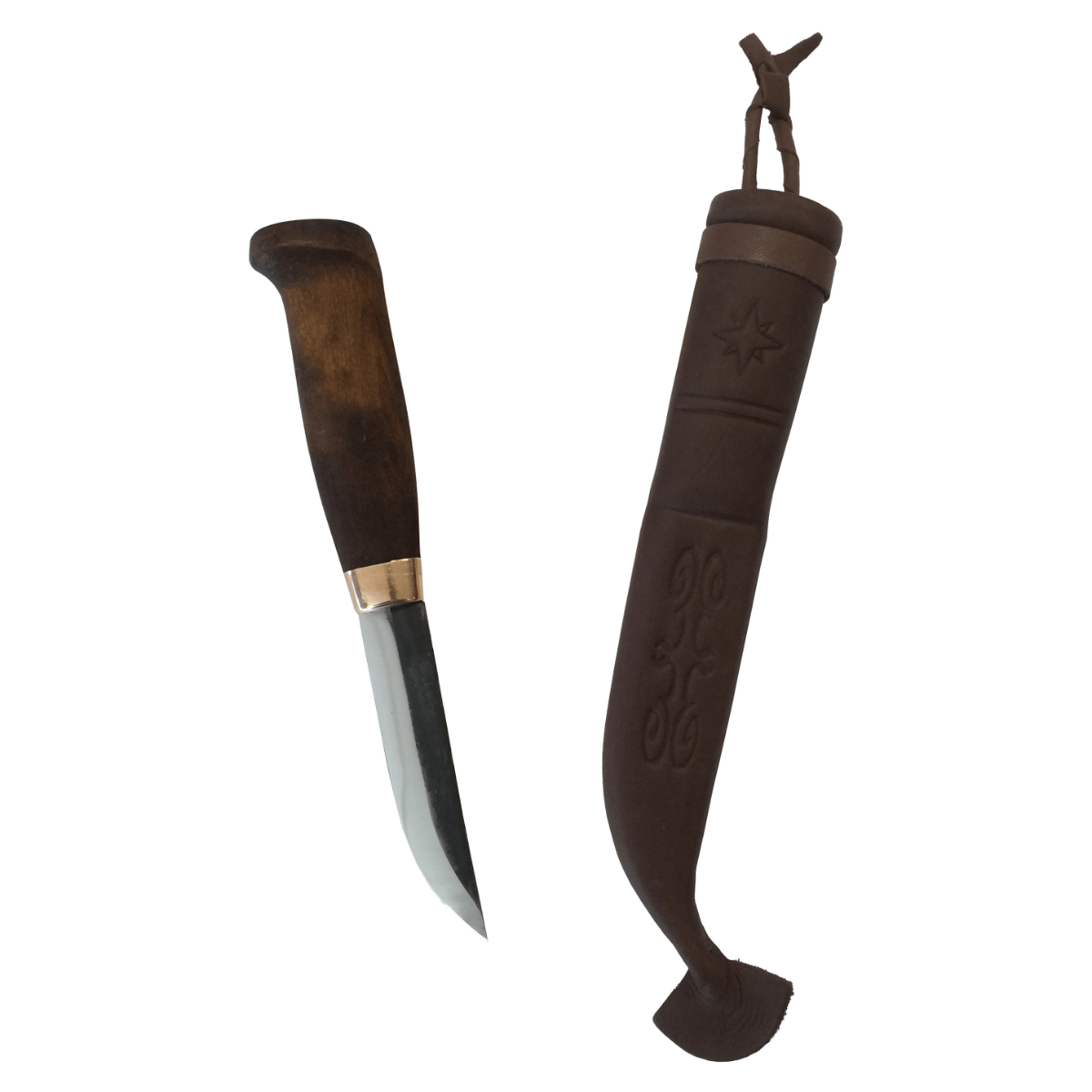 Finsk kniv - Eräpuu Hunter - Brun