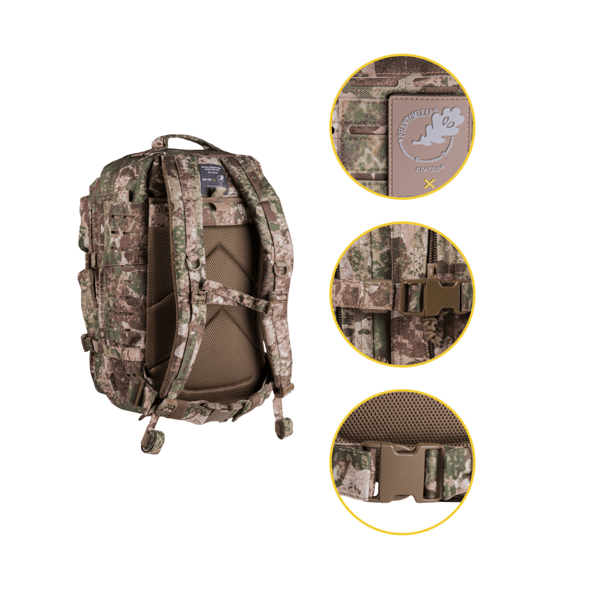 Mil-Tec Assault liten fältsäck 20L - laserskuren WASP I Z2