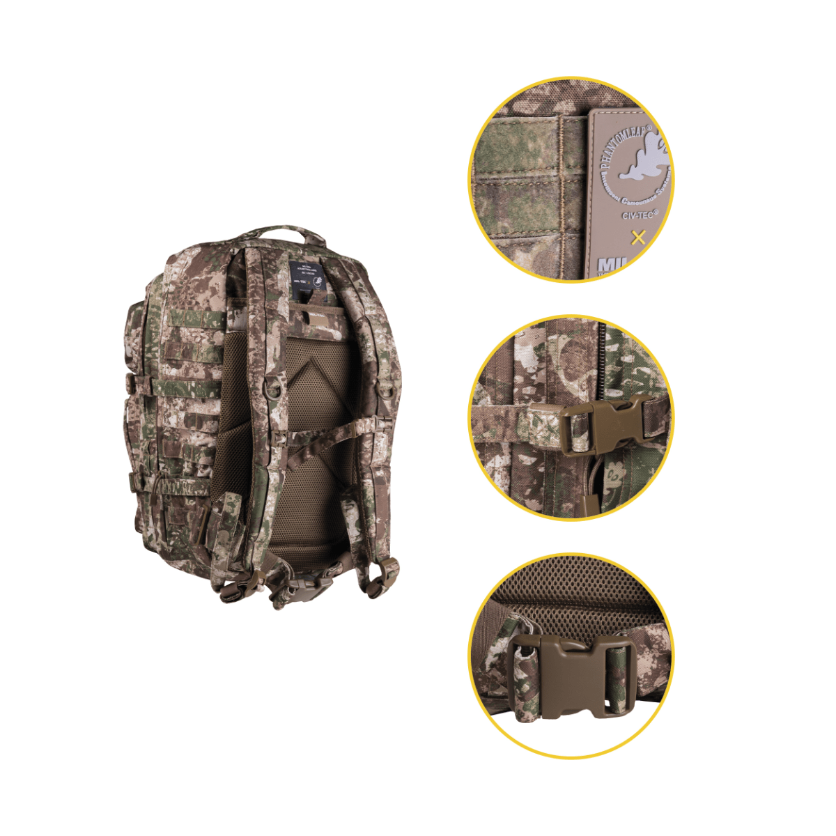 Mil-Tec Assault liten fältsäck 20L. M.O.L.L.E - WASP I Z2