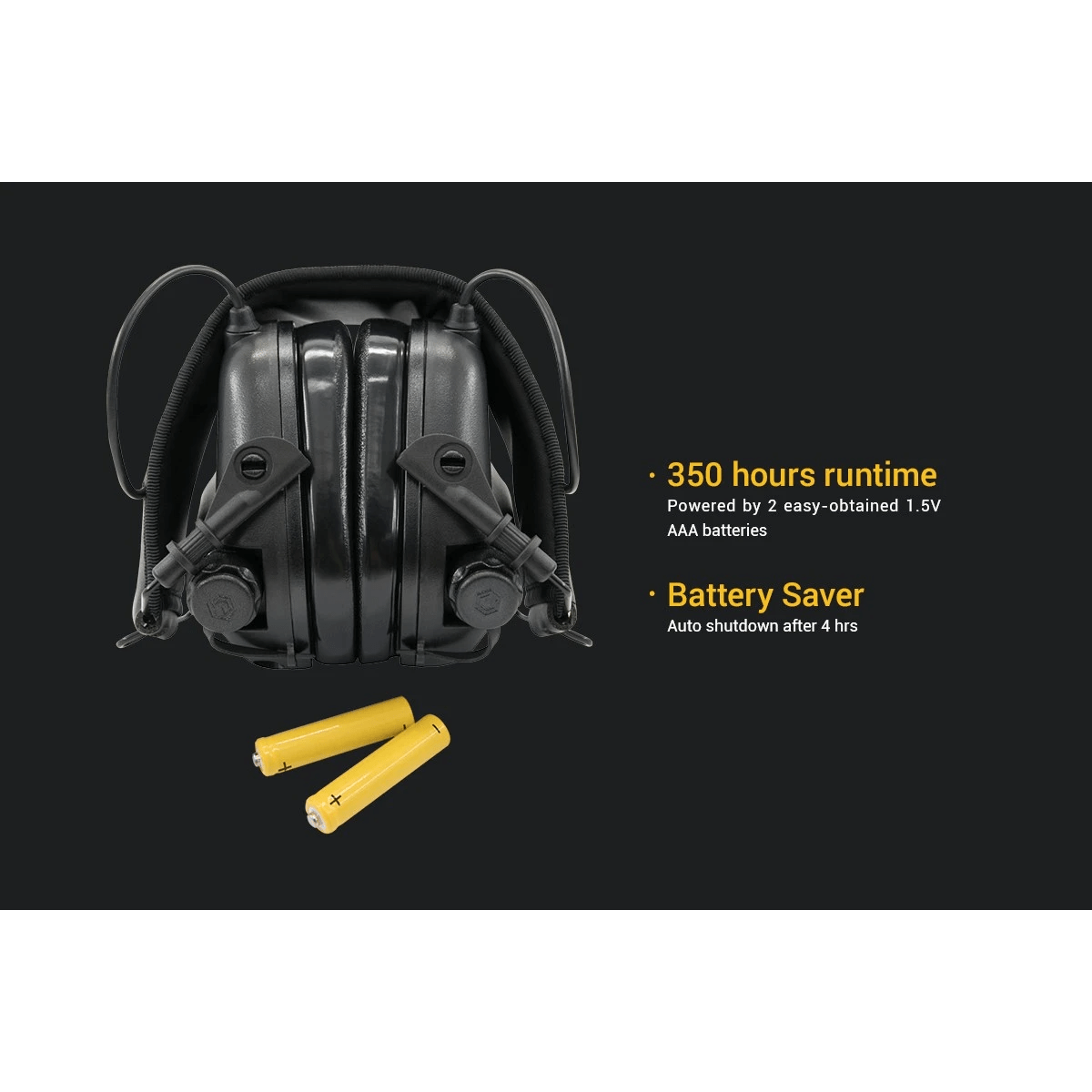 Earmor M31PLUS elektroniskt hörselskydd – Svart