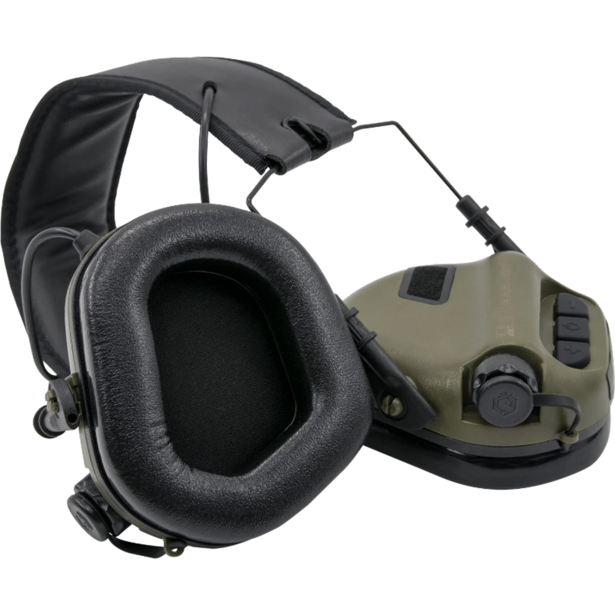 Earmor M31 PLUS elektroniskt hörselskydd – armégrön