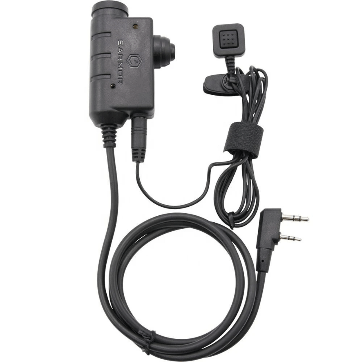 Earmor M52 PTT för Kenwood/Baofeng - Med lös fingerknapp