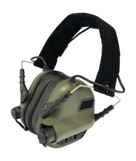 Earmor M31 elektroniskt hörselskydd – huvudband med kardborreband – armégrön