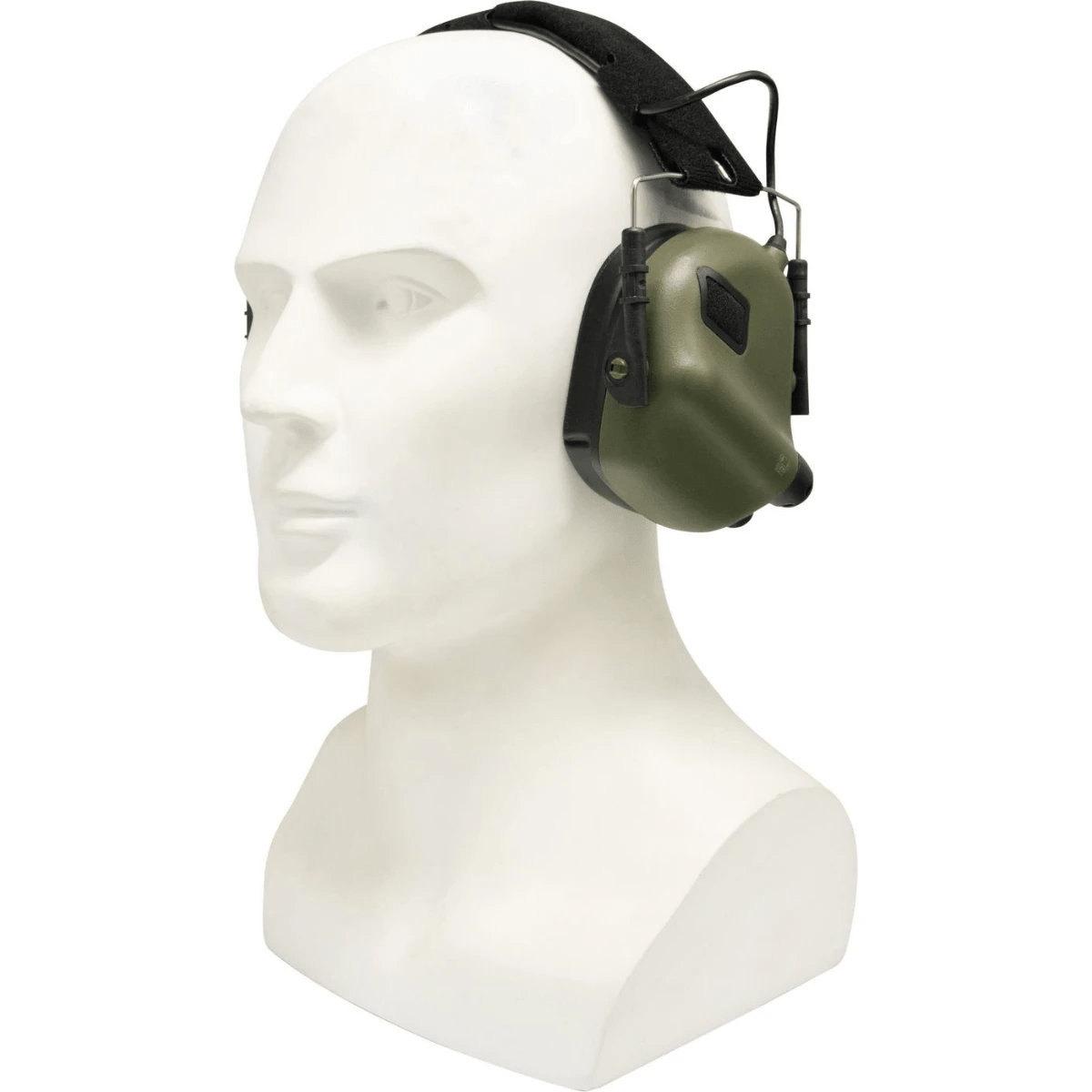 Earmor M31 Plus elektroniskt hörselskydd – huvudband med kardborreband – armégrön