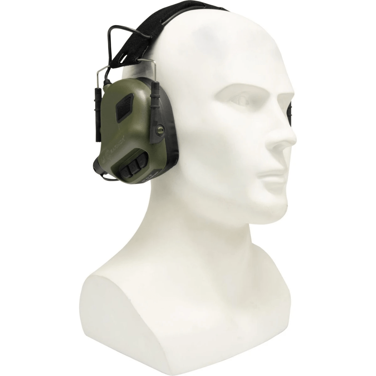 Earmor M31 Plus elektroniskt hörselskydd – huvudband med kardborreband – armégrön