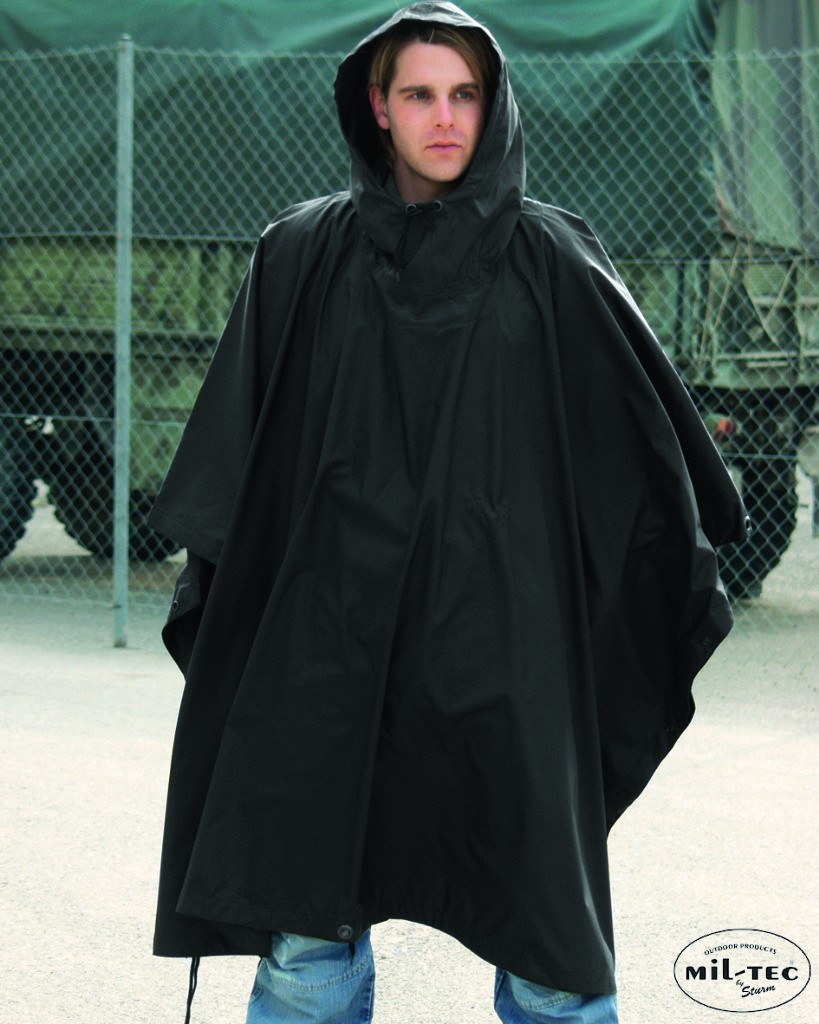 Mil-Tec Regnskydd/Poncho Svart