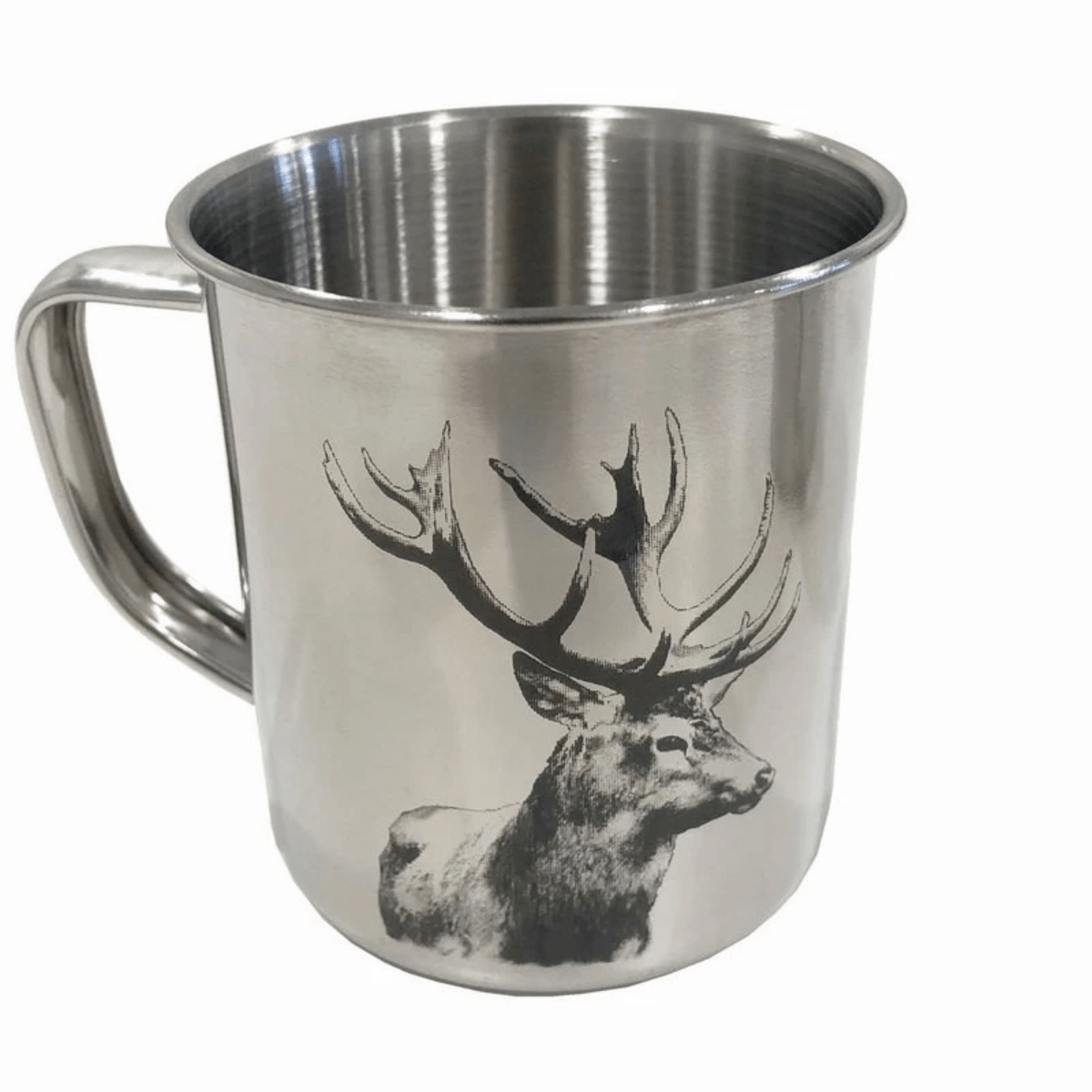 Mugg i rostfritt stål med hjortmotiv