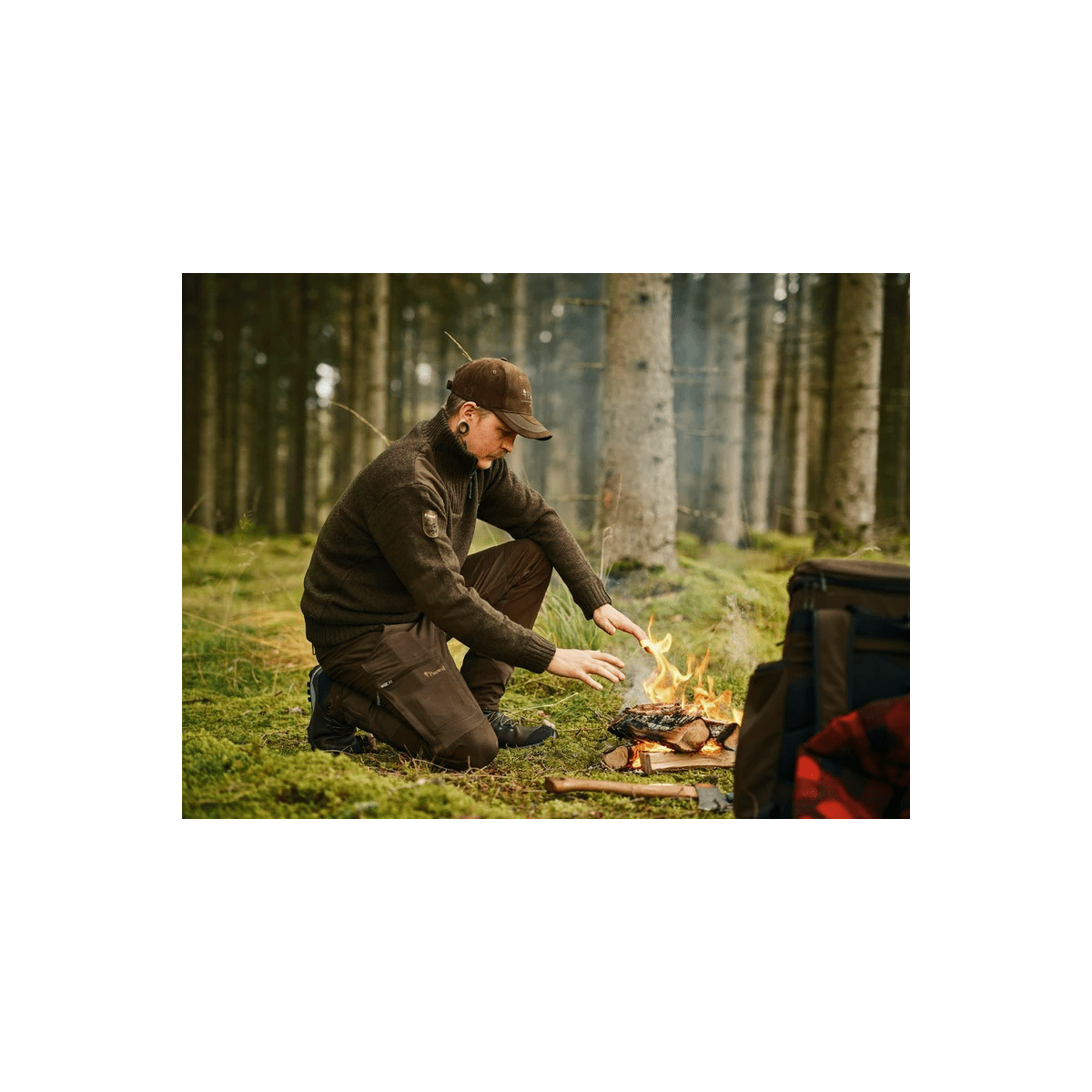 Pinewood-tröja Hurricane - Windstopper - Mörkgrön Mix