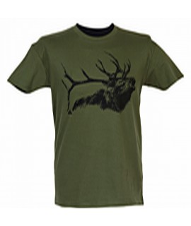 T-shirt - Roaring deer - Grön
