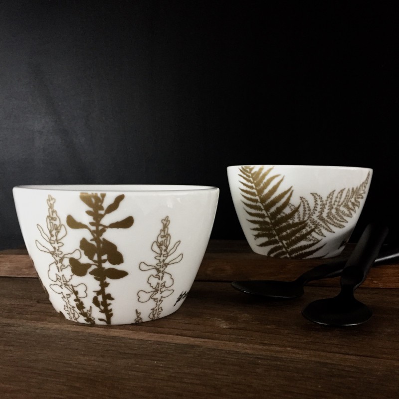 By Brorson Porslinsskålar - Fern & Broom