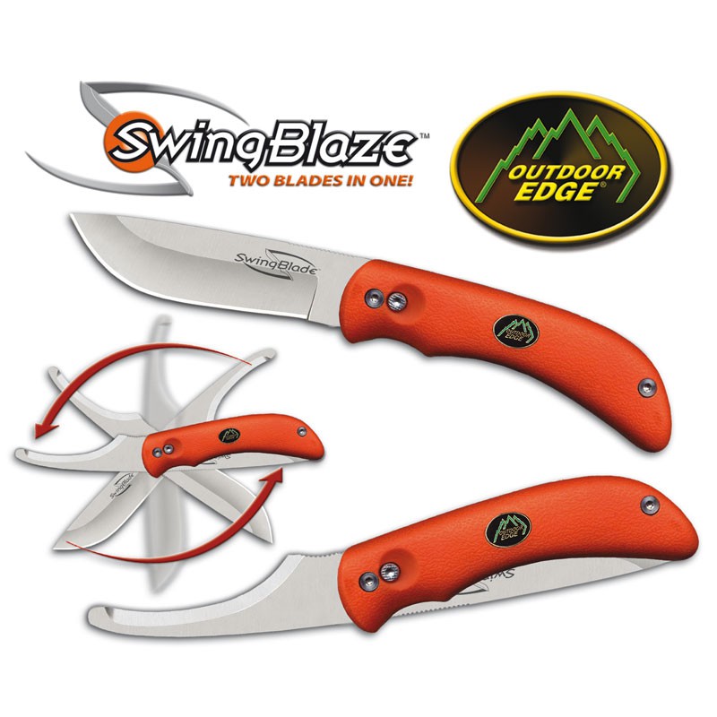 Outdoor Edge: Swingblade - Kniv med insektsöppnare. Orange i färgen