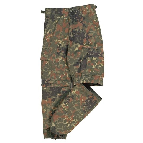 Mil-Tec - Zip-Off byxor för barn - Flecktarn