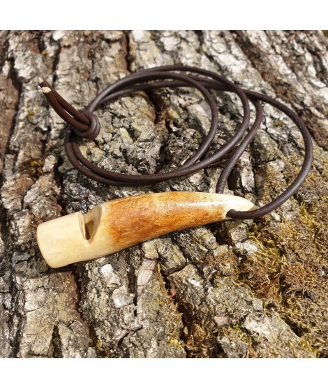 NordicHunt - Handgjord hundvisselpipa av hjorthorn