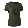 Deerhunter - Lady T-shirt med sköld storlek 40 Bark Green