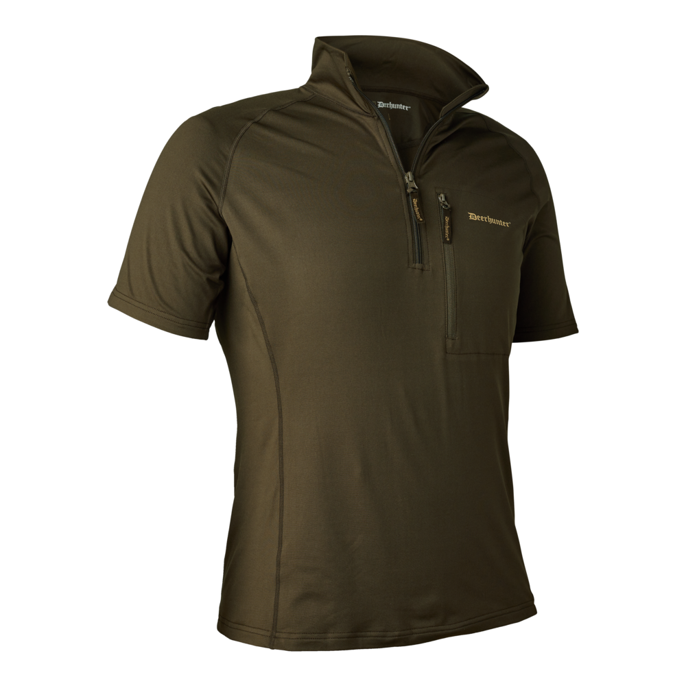Deerhunter - Excape Isolerad T-shirt med dragkedja i halsen
