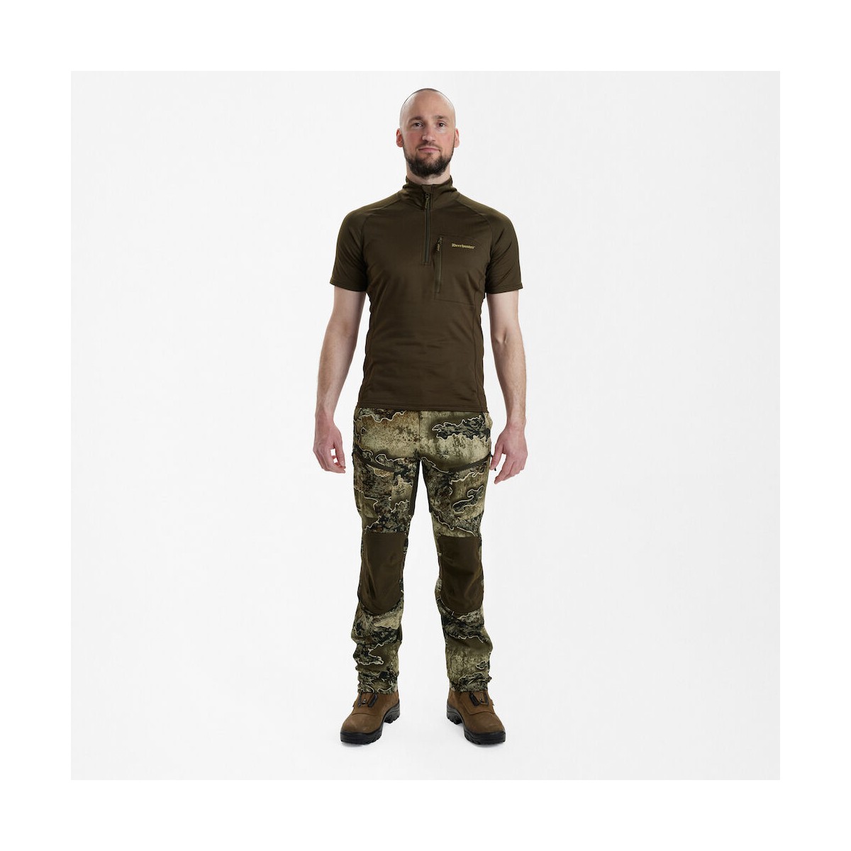 Deerhunter - Excape Isolerad T-shirt med dragkedja i halsen