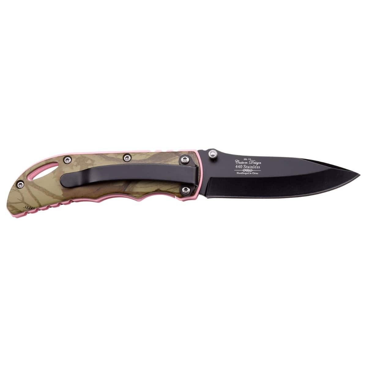 Elk Ridge Pink/Green Camo fällkniv