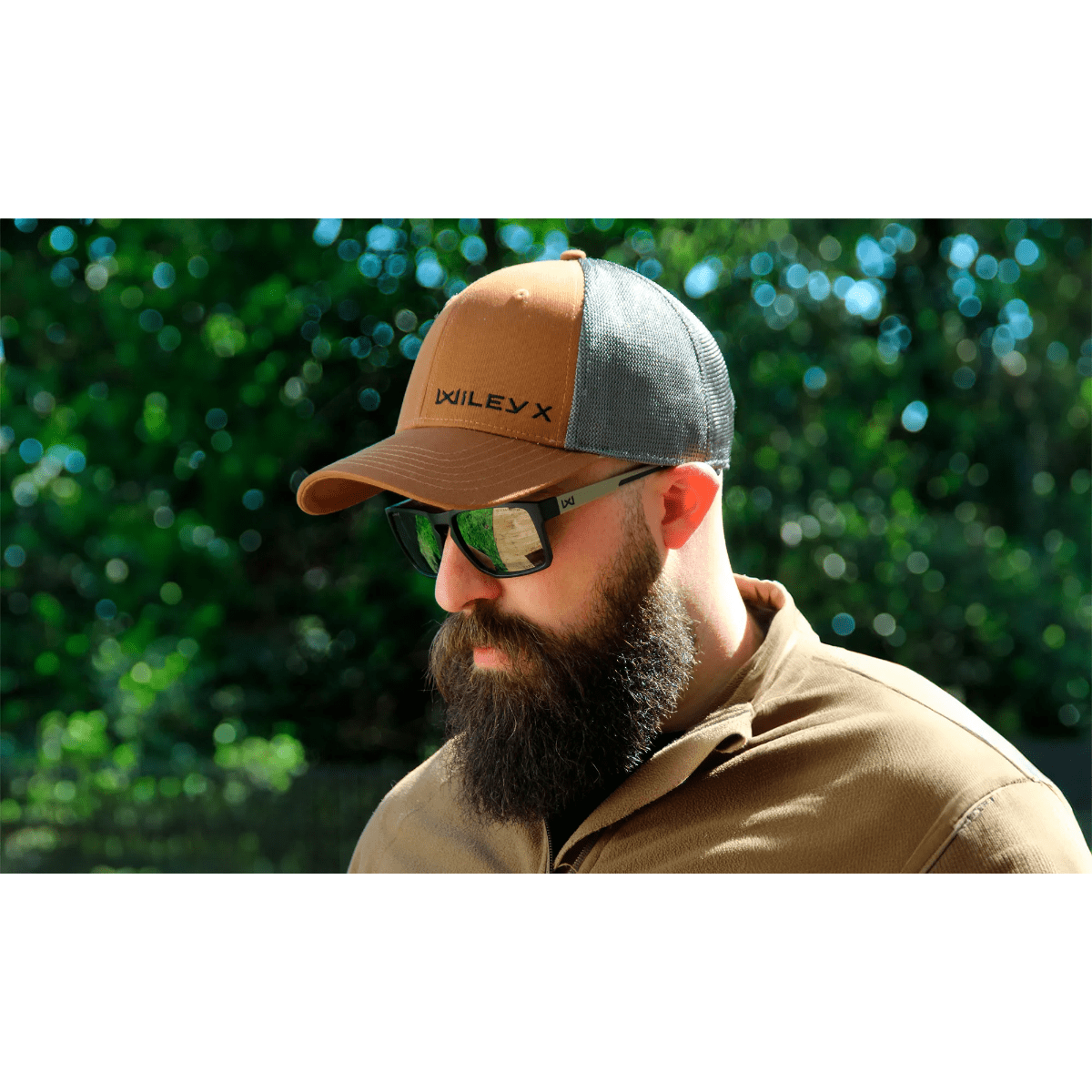 Wiley X Founder - Solglasögon Matte Black / Sand Colour - Captive Tungsten Mirror