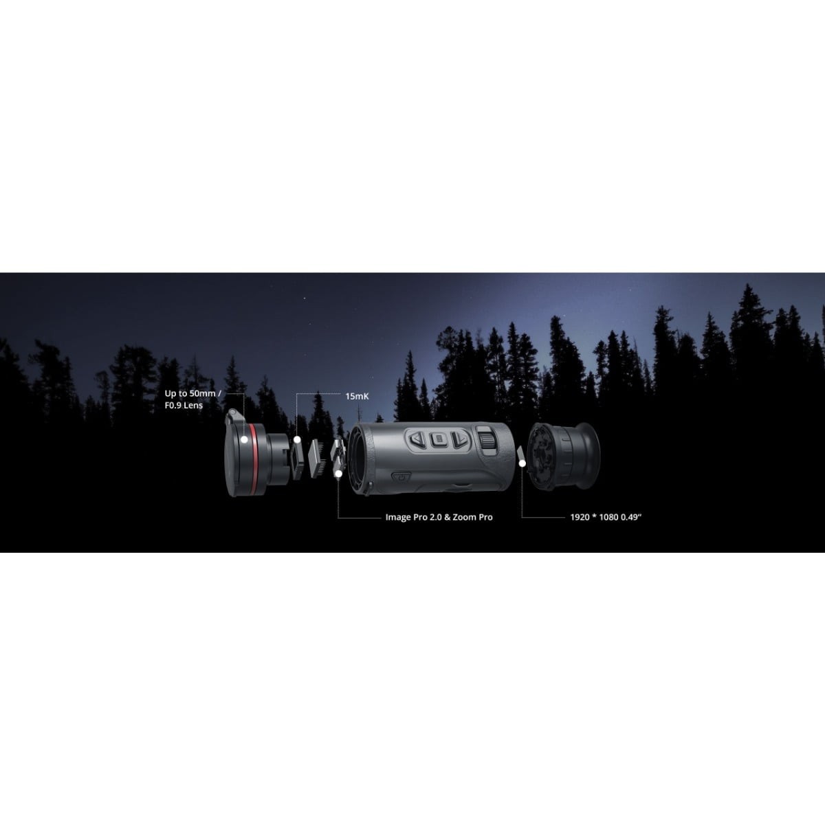 HIKMICRO Falcon FQ50L 2.0 50mm M/ Laser Avståndsmätare - Termisk Spotter