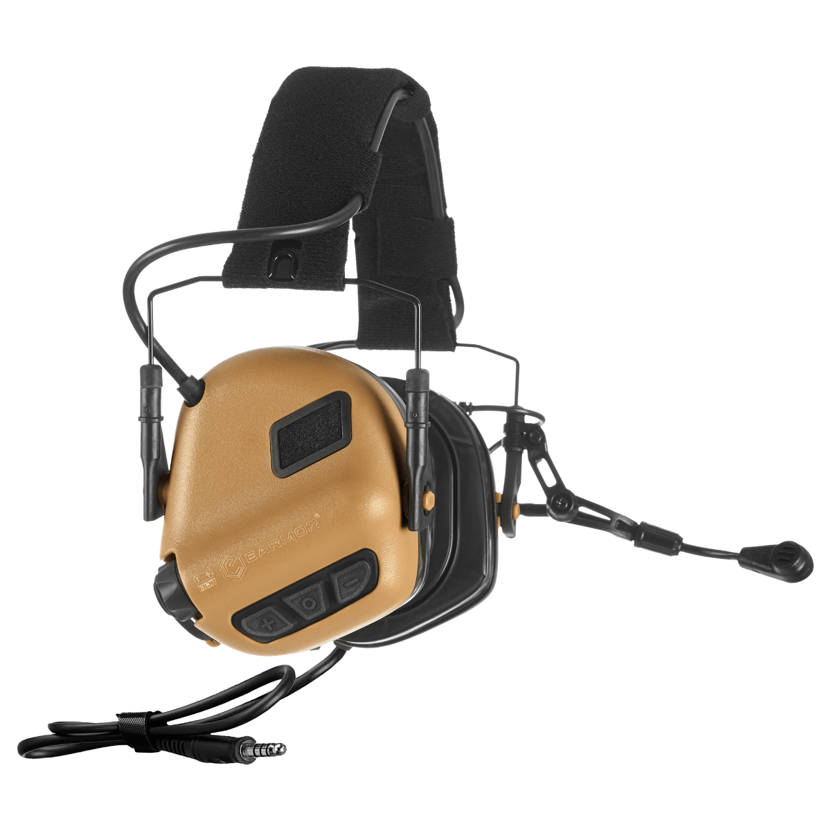 Earmor M32 Plus - Aktiva hörselkåpor med mikrofon - Coyote brown