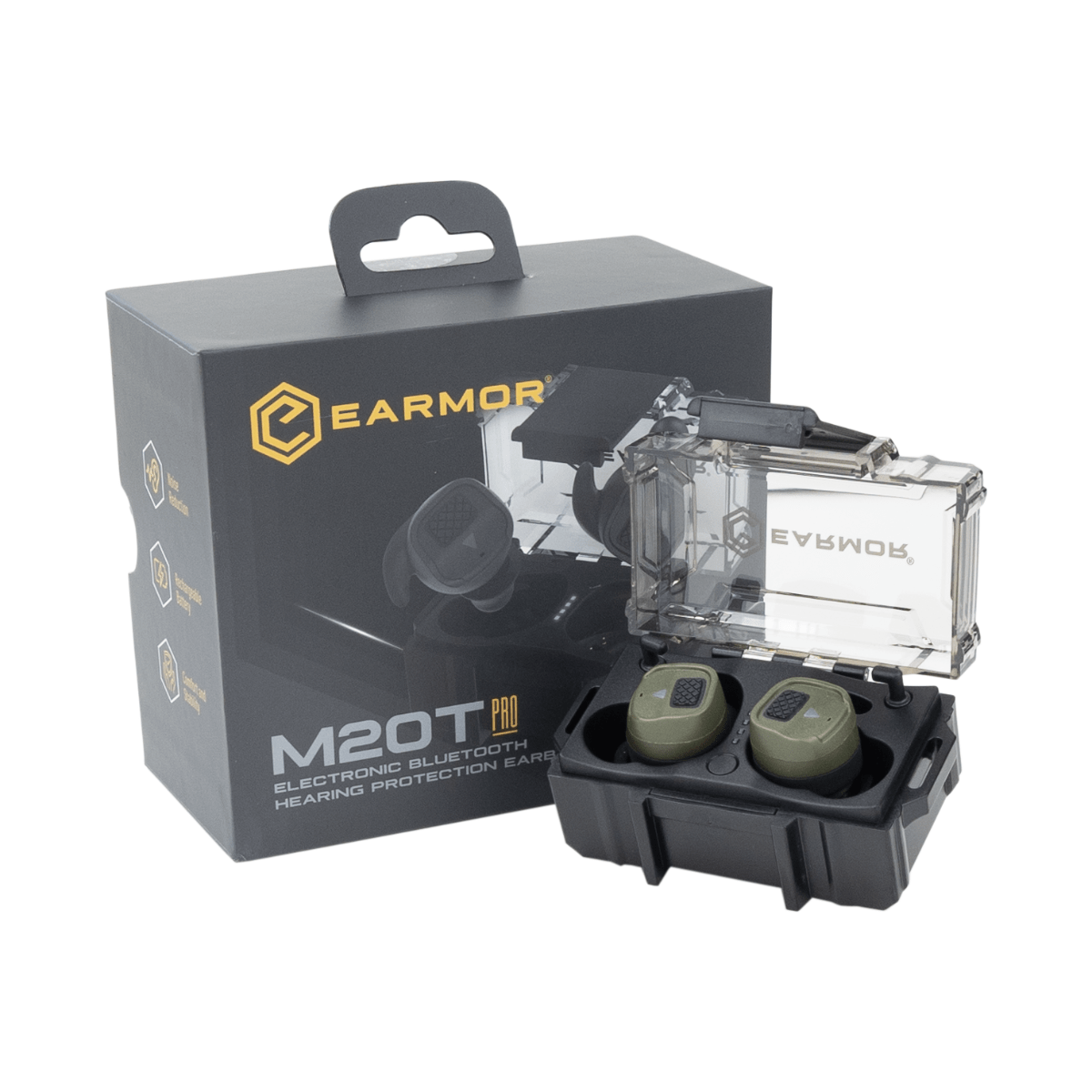 Earmor M20T PRO - Bluetooth-hörselskydd för användning i örat - Armégrön