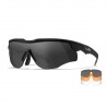 Wiley X Rogue Comm sport- och skytteglasögon - Matsvart båge med 3 linser