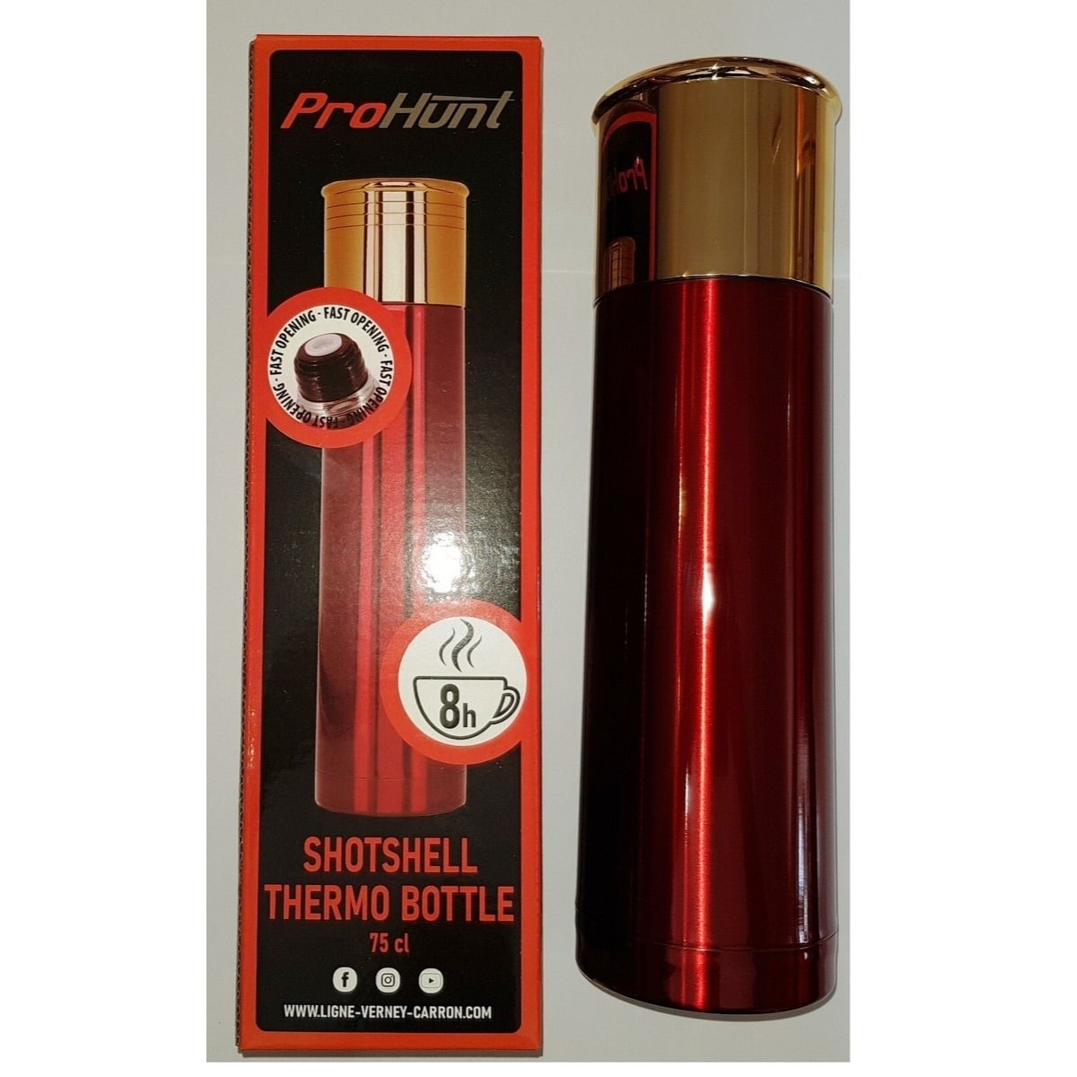 ProHunt Shotgun termos - 75 cl - Röd