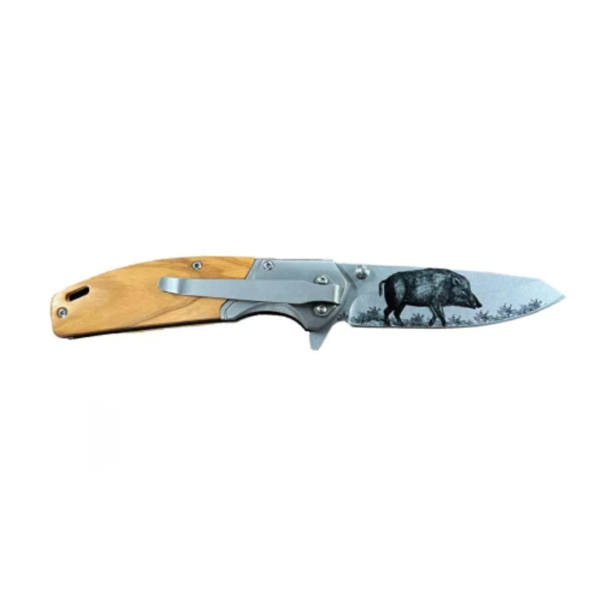 Stepland Foldekniv med Vildsvinemotiv
