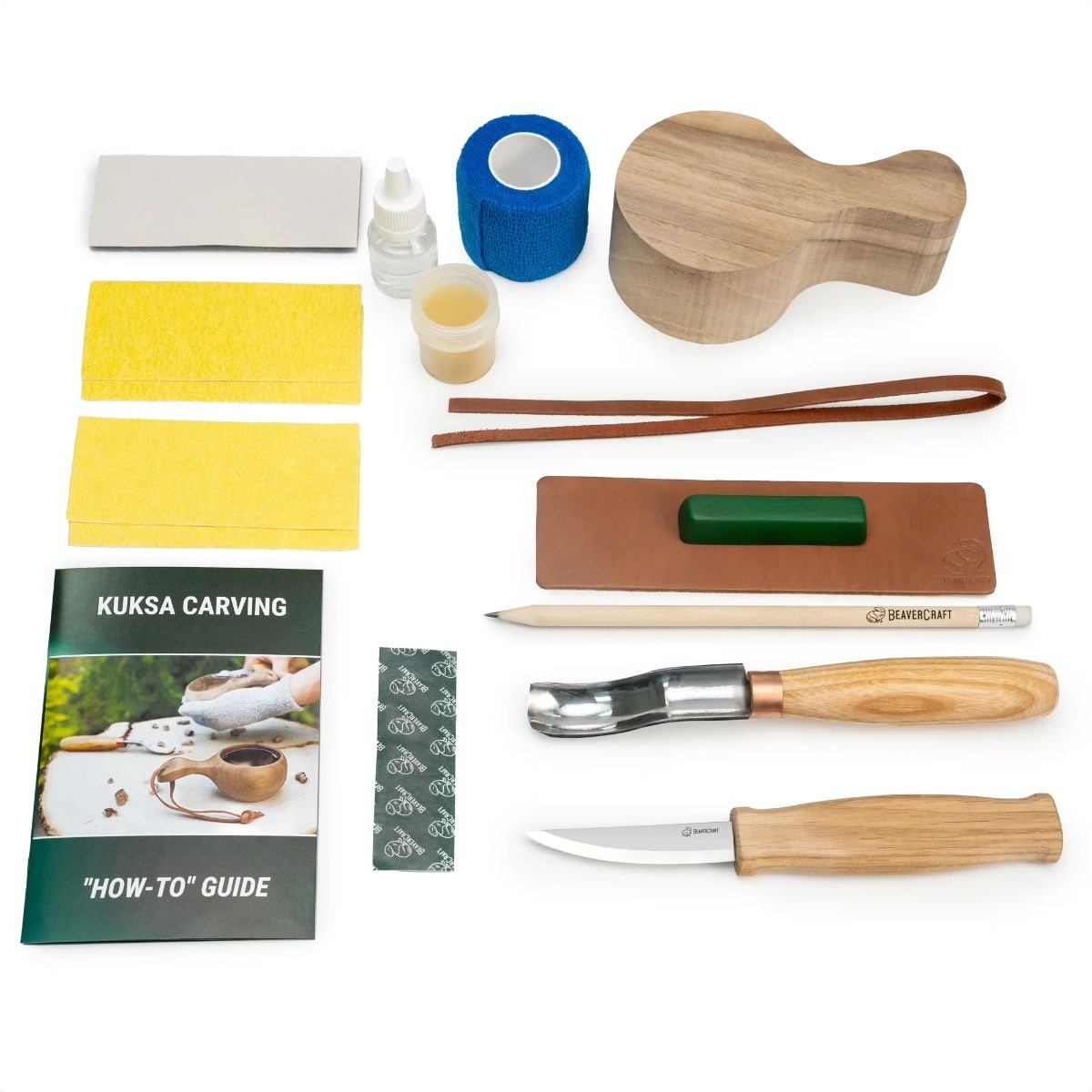 Beaver Craft Cutting Set - Gör din egen Kuksa Nak og Æd-kopp