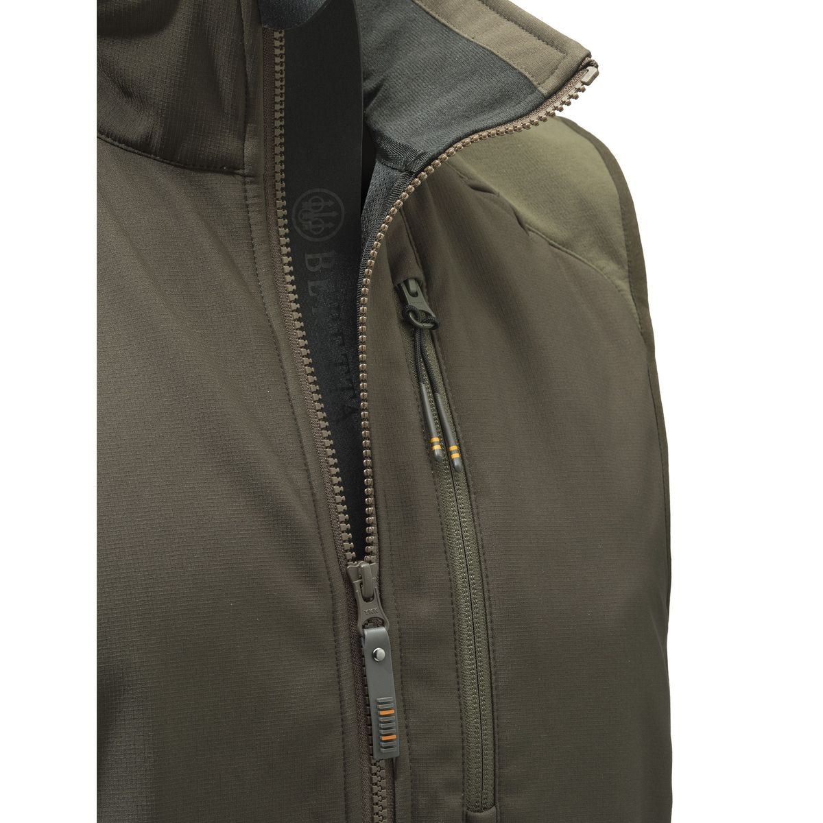 Beretta Butte Softshell Vest - Lätt och vindtät jaktväst för herrar - Brownbark/Moss