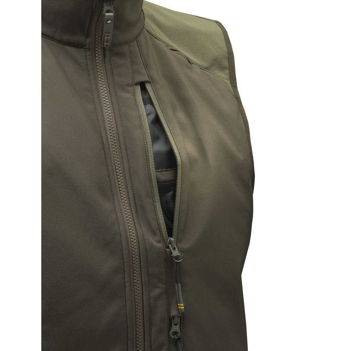 Beretta Butte Softshell Vest - Lätt och vindtät jaktväst för herrar - Brownbark/Moss