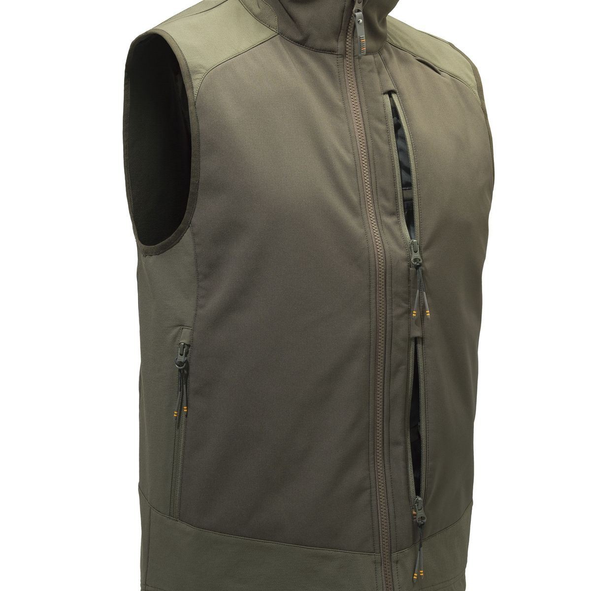 Beretta Butte Softshell Vest - Lätt och vindtät jaktväst för herrar - Brownbark/Moss