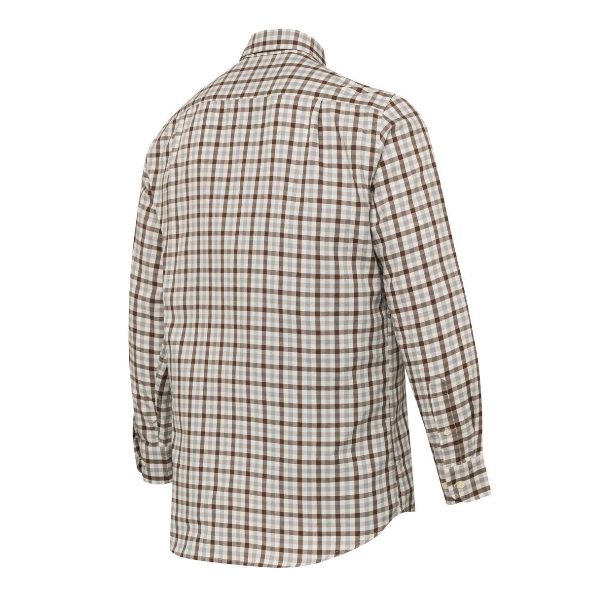 Beretta Bryggen Shirt - Klassisk bomullsskjorta för jakt och friluftsliv - Grå/Brunrutig Rutig
