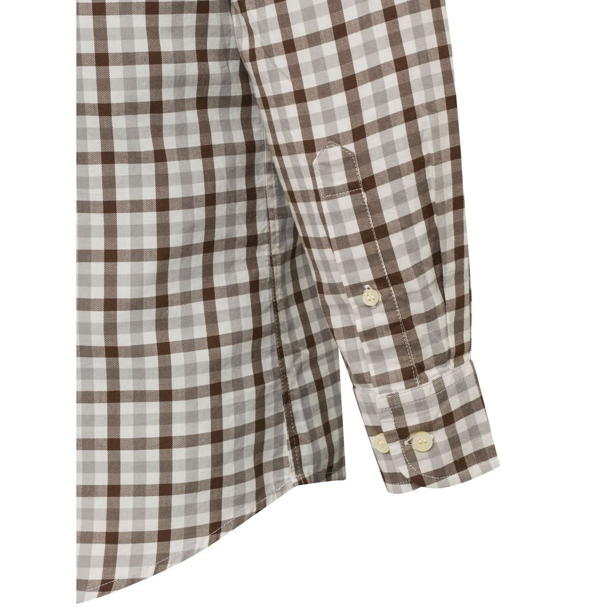 Beretta Bryggen Shirt - Klassisk bomullsskjorta för jakt och friluftsliv - Grå/Brunrutig Rutig