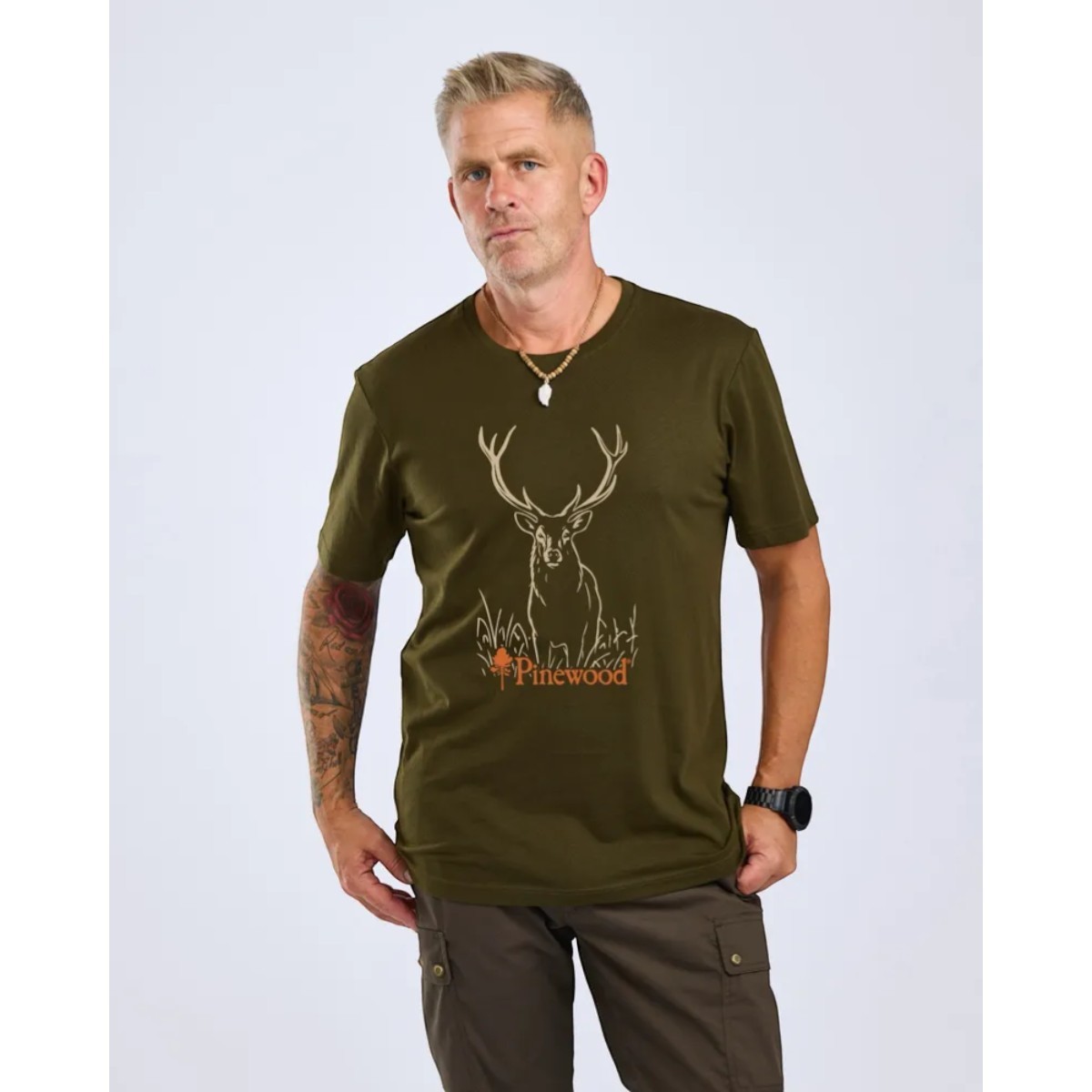 Pinewood Red Deer T-shirt - Jakt T-shirt i bomull