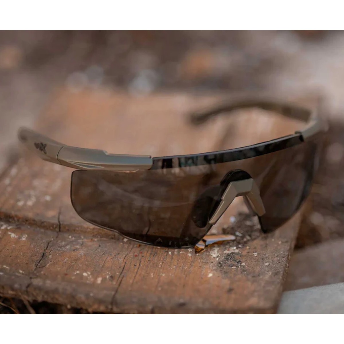 Wiley X Saber Advanced skyddsglasögon - armégrönt bågstativ med Smoke, Clear och Light Rust